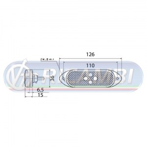 FANALINO INGOMBRO 4 LED ARANCIONE VIGNAL