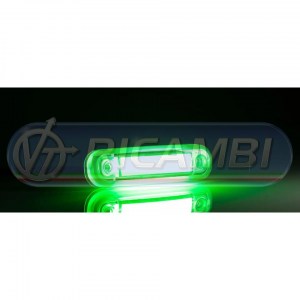 FANALINO INGOMBRO TRASPARENTE STRISCIA A LED VERDE