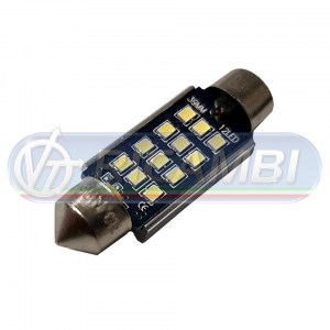 LAMPADINA SILURO 39 mm 28V 12 LED SMD2016 CANBUS
