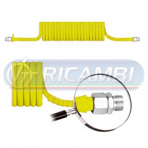 SPIRALE ARIA PU GIALLA M16x1,5 LUNG. 4,0 MT DIAM 7 CM