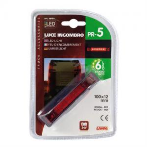 LAMPADA LED A STRICIA DA 6 LED ROSSA 24V