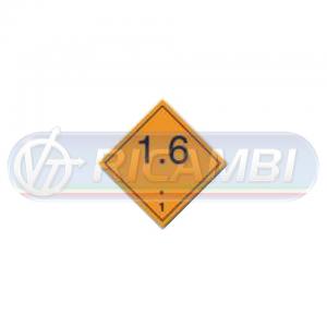 ADESIVO ADR 300X300 CL1.6 SOSTANZE ESPLOSIVE