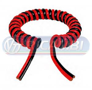 CAVO ELETTRICO DOPPIO ROSSO/NERO A SPIRALE 35 MMQ 3,5 MT