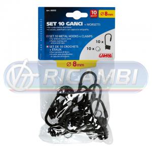 GANCI FUNE ELASTICA KIT 10 PZI DIAM. 8 MM