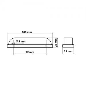 LAMPADA LED A STRICIA DA 6 LED BIANCA 24V