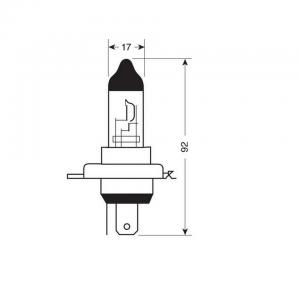LAMPADINA H4 BLU-XE 24V 70W COPPIA