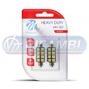LAMPADINA SILURO 24V 41mm 8 LED CANBUS COPPIA