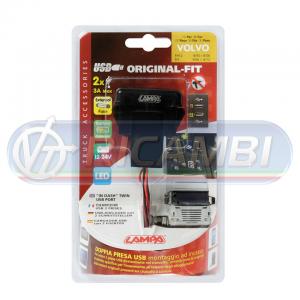 PRESA USB PER VOLVO FH 2 DOPPIA